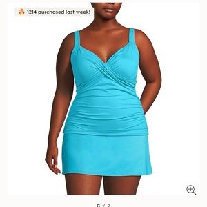 Women's V-Neck Tankini Swimsuit Top and Women's Swim Skirt Swim Bottoms size 10